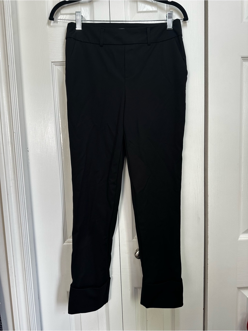 Straight Leg Black Women's Pants - Tailored Work Trousers #44